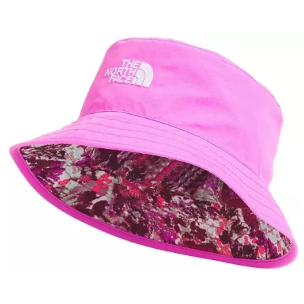 The North Face Class V Reversible Bucket Hat Kids' Small Pink Purple Sun Hat NWT